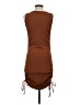 BTFBM Solid Brown Casual Dress Size S - photo 2