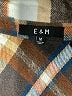 E&M Collection 100% Polyester Plaid Brown Long Sleeve Blouse Size M - photo 7