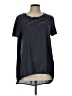 Doe & Rae Stripes Black Short Sleeve Top Size L - photo 1