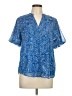 Vince Camuto Paisley Blue Short Sleeve Blouse Size S - photo 1