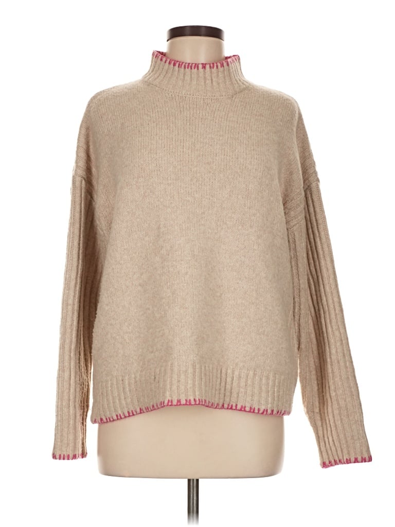 Pre-owned J By Joie Turtleneck Sweater In Brown