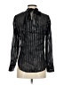 J.Crew Metallic Black Long Sleeve Silk Top Size XXS - photo 2