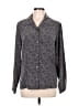 Sag Harbor 100% Polyester Paisley Gray Long Sleeve Blouse Size 10 - photo 1