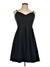 Fervour Solid Black Cocktail Dress Size S - photo 1