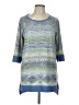 One World Blue 3/4 Sleeve Top Size L - photo 1