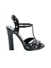Gucci Black Leather Studded Sandals Size EU (IT) 37 1/2 / US 7 1/2 - photo 1
