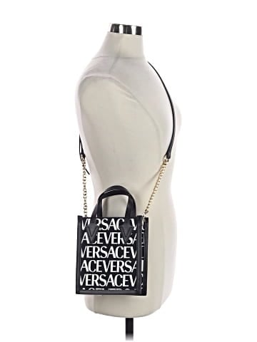 Versace Canvas Logo Print Satchel (view 2)