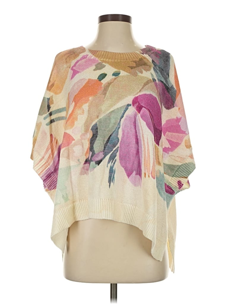 Pre-owned Chico's Poncho In White