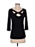 Jennifer Lopez Black 3/4 Sleeve Top Size S - photo 1