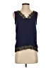 Express 100% Nylon Blue Sleeveless Blouse Size XS - photo 1
