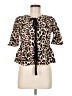 Monteau Animal Print Brown 3/4 Sleeve Blouse Size M - photo 1