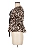 Monteau Animal Print Brown 3/4 Sleeve Blouse Size M - photo 5