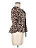 Monteau Animal Print Brown 3/4 Sleeve Blouse Size M - photo 4
