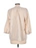 Anne Klein Stripes Tan Gold 3/4 Sleeve Button-Down Shirt Size L (estimated) - photo 2