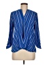 NY Collection Blue Long Sleeve Blouse Size M - photo 1