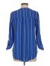 NY Collection Blue Long Sleeve Blouse Size M - photo 2