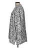 Side Stitch 100% Rayon Animal Print Silver Long Sleeve Blouse Size L - photo 5