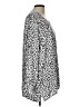 Side Stitch 100% Rayon Animal Print Silver Long Sleeve Blouse Size L - photo 4