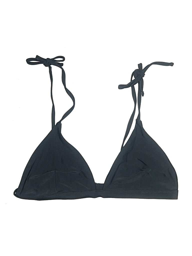 Pre-owned Old Navy Swimsuit Top Black Solid Pattern Swimwear