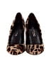 Via Spiga 100% Leather Animal Print Brown Tan Heels Size 6 - photo 2