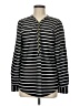 Calvin Klein Stripes Black Long Sleeve Henley Size M - photo 1
