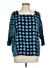 Purejill Blue 3/4 Sleeve Blouse Size L - photo 1
