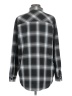 Chocolate 100% Polyester Plaid Gray Long Sleeve Blouse Size M - photo 2