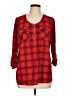 Cathy Red 3/4 Sleeve Blouse Size L - photo 1