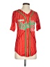 Spencer's 100% Polyester Red Short Sleeve Blouse Size S - photo 1