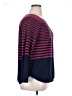 Indigo 100% Cotton Stripes Burgundy Blue Pullover Sweater Size XL - photo 4
