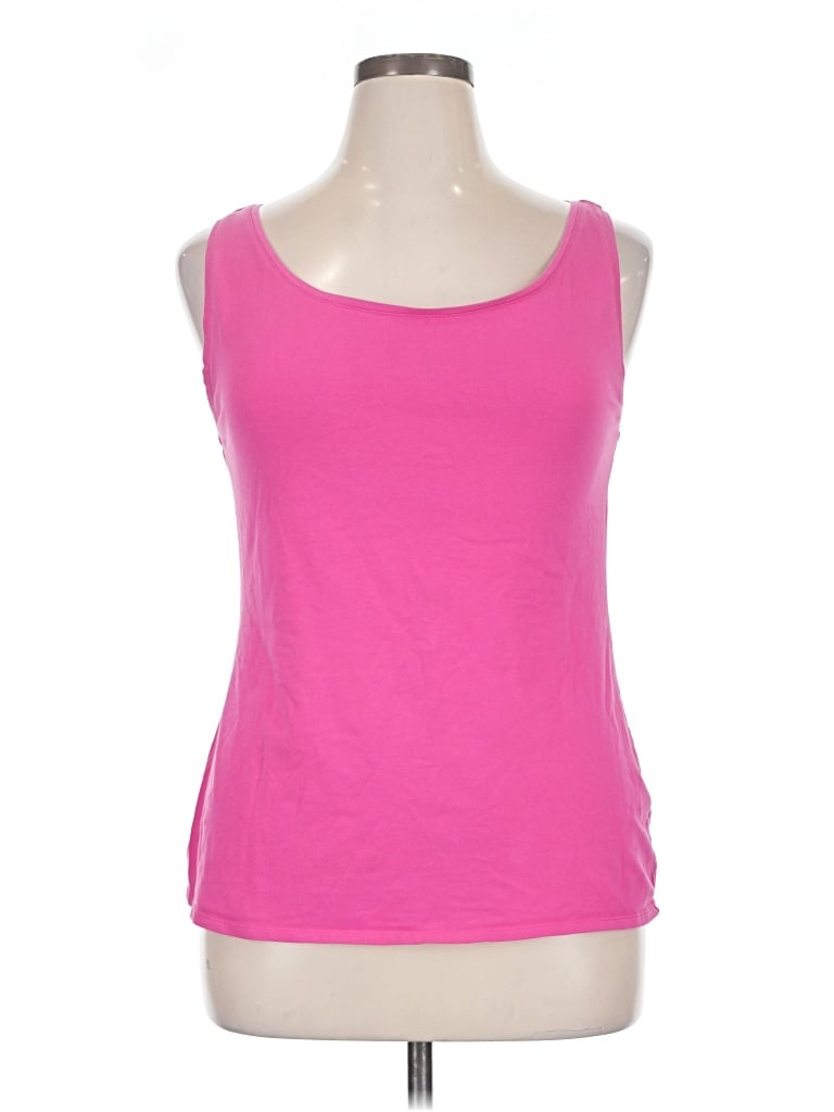 Pre-owned Kaari Blue Tank Top Pink Strapless Neckline Tops