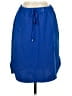 Ann Taylor 100% Polyester Solid Blue Casual Skirt Size S - photo 1