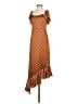 Tularosa 100% Polyester Polka Dots Brown Casual Dress Size XS - photo 1