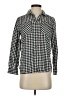 Eddie Bauer Checkered-gingham Black 3/4 Sleeve Button-Down Shirt Size S (petite) - photo 1