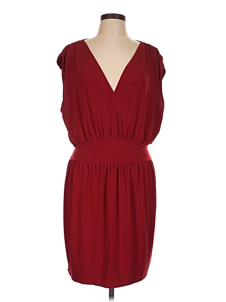 Pre-owned Moda International Cocktail Dress In Burgundy