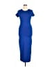 Daisy Solid Blue Casual Dress Size XL - photo 1