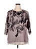 Avenue Gray Purple 3/4 Sleeve Blouse Size 20 - photo 1