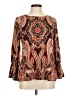 Chico's Brown Long Sleeve Blouse Size Med (1) - photo 1