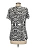 Fashion Bug 100% Polyester Paisley Silver Short Sleeve T-Shirt Size M - photo 2