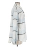 Just Polly Plaid Blue Long Sleeve Blouse Size M - photo 4