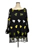 Skye's The Limit Floral Black 3/4 Sleeve Blouse Size 2X - photo 1