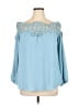 Unbranded Blue 3/4 Sleeve Blouse Size L - photo 1