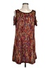 Beige by ECI Paisley Brown Casual Dress Size L - photo 1