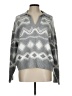 Lou & Grey Chevron-herringbone Gray Pullover Sweater Size L - photo 1