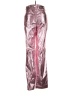 Wild Fable 100% Recycled Polyester Metallic Silver Casual Pants Size 0 - photo 2