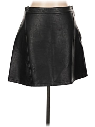 Zara Basic Faux Leather Skirt (view 1)