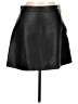 Zara Basic Solid Black Faux Leather Skirt Size L - photo 1