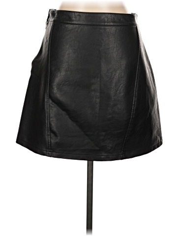 Zara Basic Faux Leather Skirt (view 2)