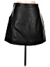 Zara Basic Solid Black Faux Leather Skirt Size L - photo 2