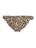 ASOS 100% Polyester Animal Print Gold Swimsuit Bottoms Size 10 - photo 2